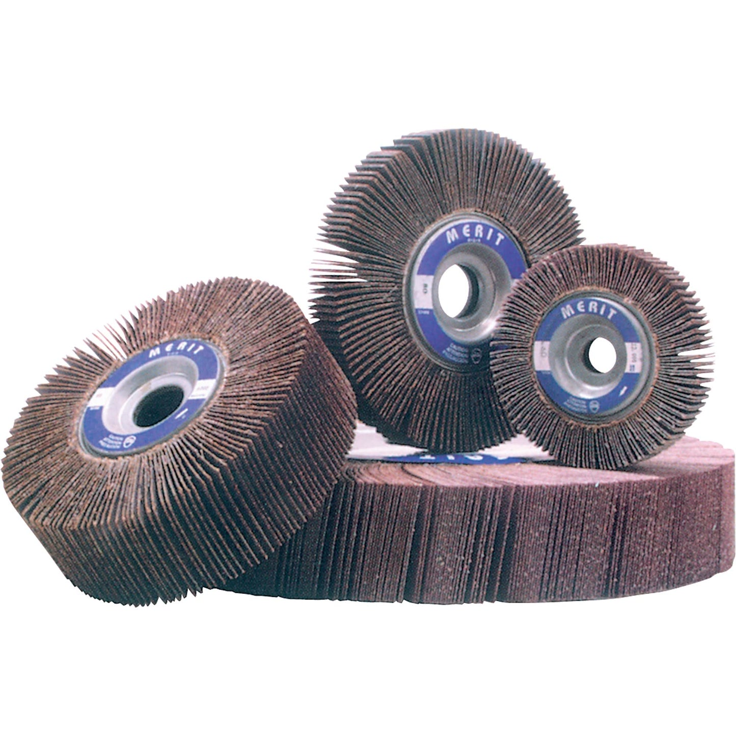 Flap Wheels - Bench Mounted Flap Wheels, Aluminum Oxide/Ceramic, 80 Grit, 6" x 2" x 1"