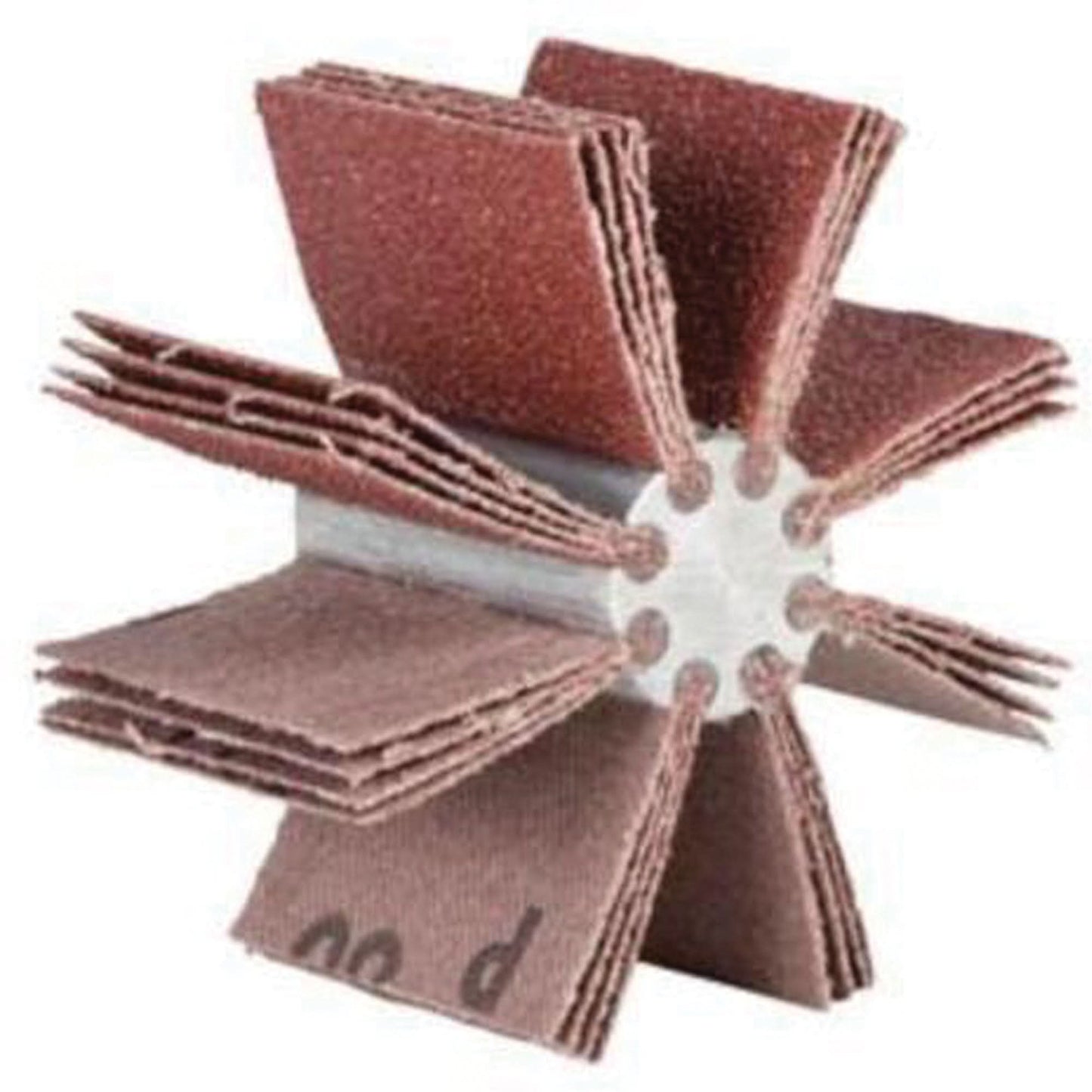 Plain Flap B-830 Bore Polisher, Aluminum Oxide, 180 Grit, 6-3/4" x 1-1/2" x