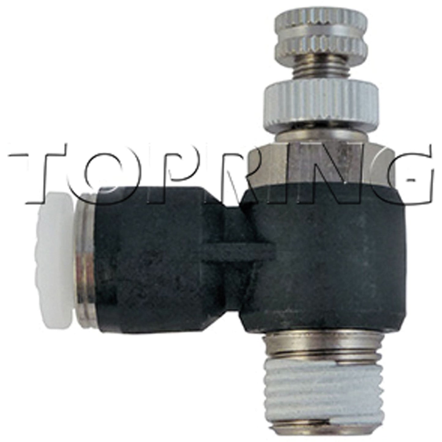 Air Speed Controller with Flow Control Valve, 1/4" NPT, 150 PSI Max. PSI, In Line
