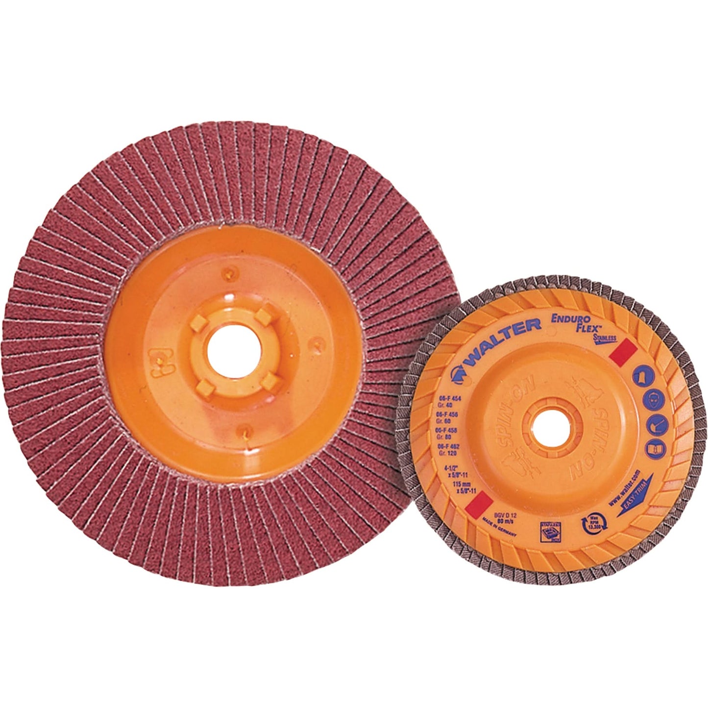 Enduro-Flex™ Stainless Flap Disc, 7" x 7/8", Type 27, 60 Grit, Zirconia Alumina