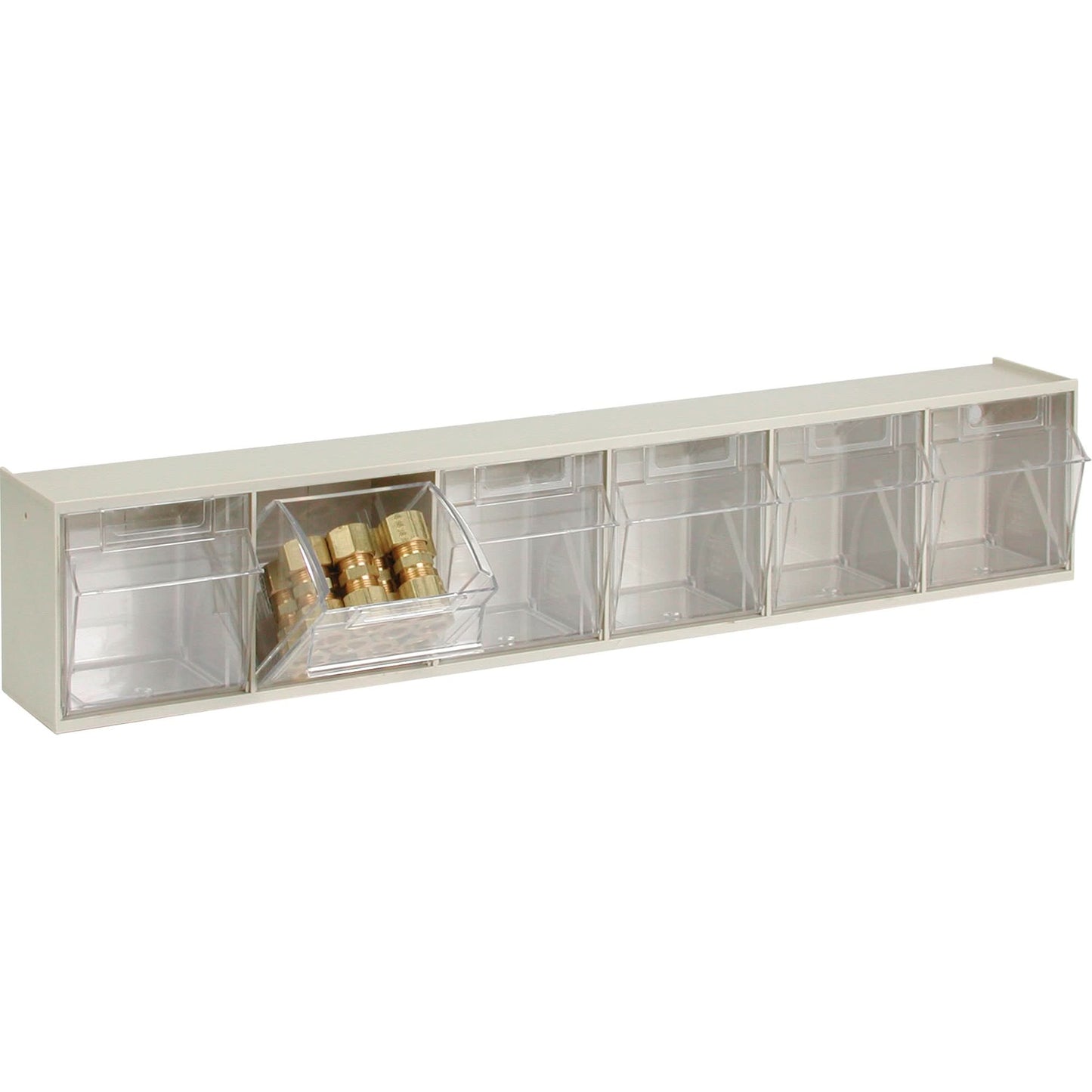 Tip-Out Bins Modular Storage System, 23-5/8" W x 3-5/8" D x 4-1/2" H, 6 Drawers