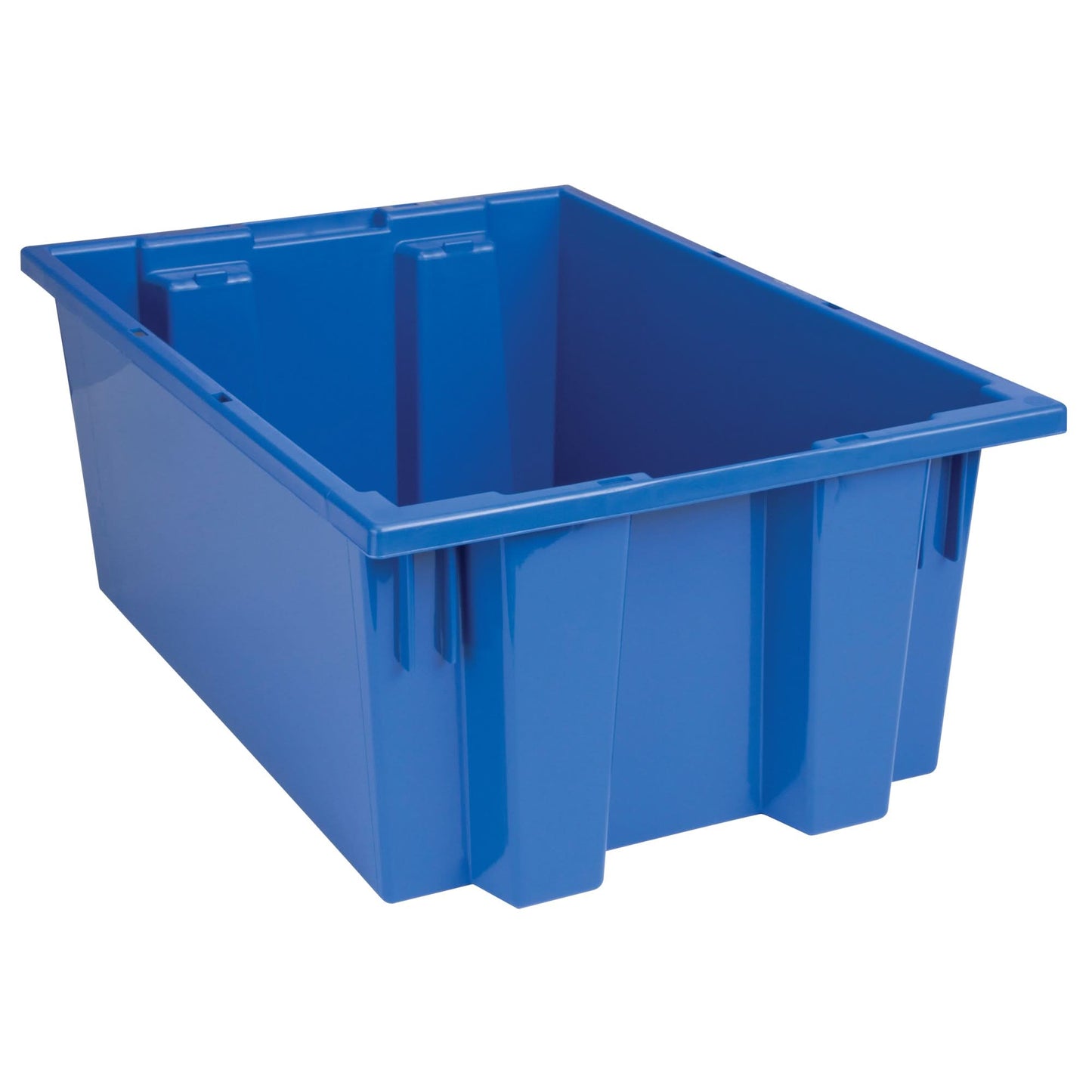 Stack & Nest Totes, 8" x 19.5" x 13.5", Blue