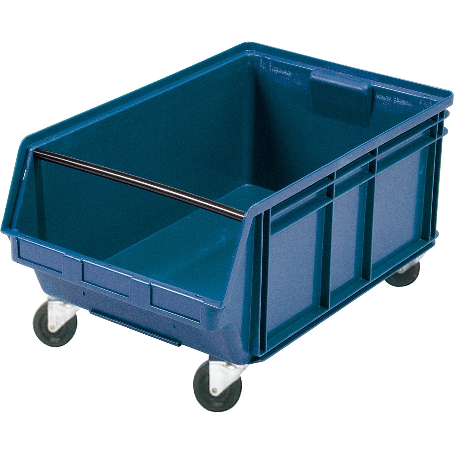 Bac de rangement géant mobile, 11-7/8 po H x 18-3/8 po L x 29 po P, capacité de 150 lb, bleu