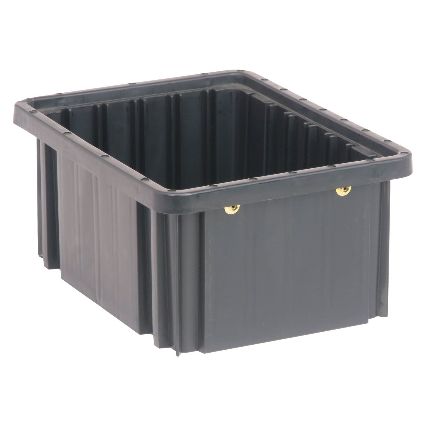 Conductive Dividable Grid Containers, Polypropylene, 8-1/4" W x 10-7/8" D x 5" H, Black