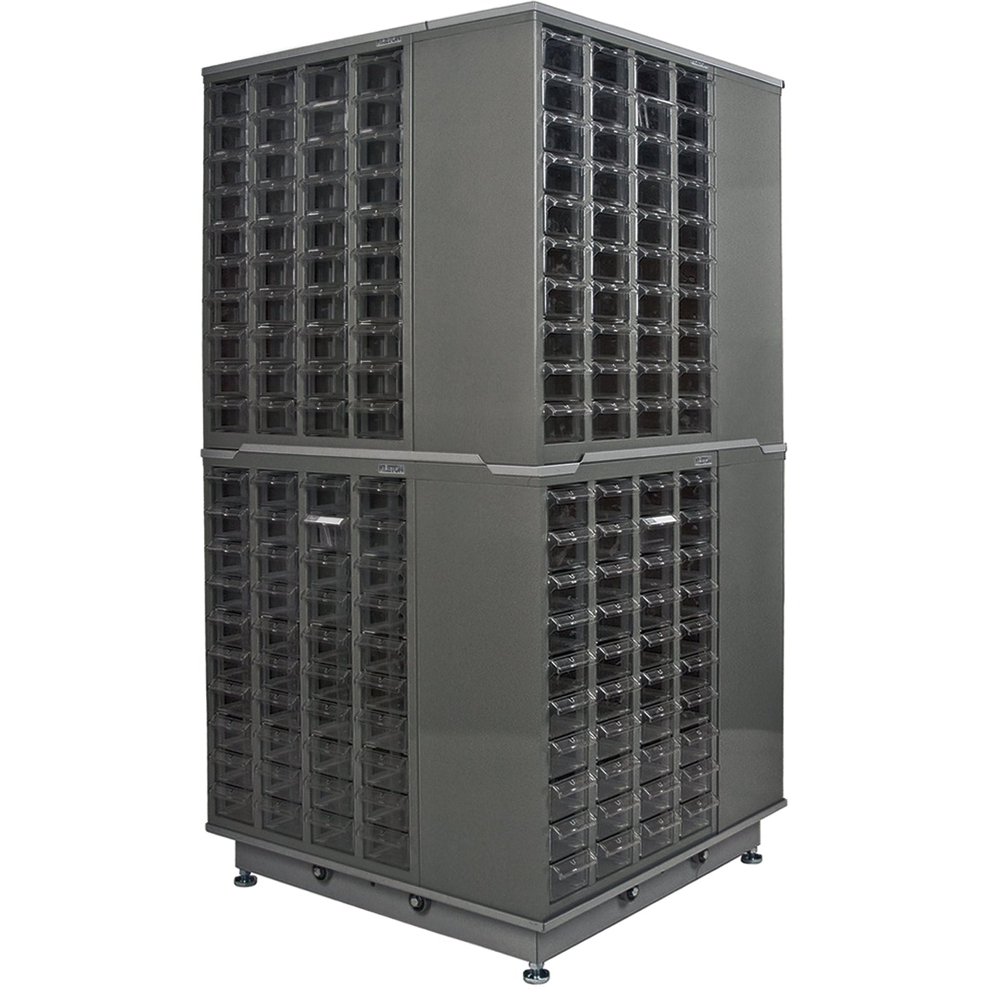 KPC-600 Parts Cabinet, Galvanized Steel, 40 Drawers, 18-3/10" x 8-7/10" x 25-3/10", Grey
