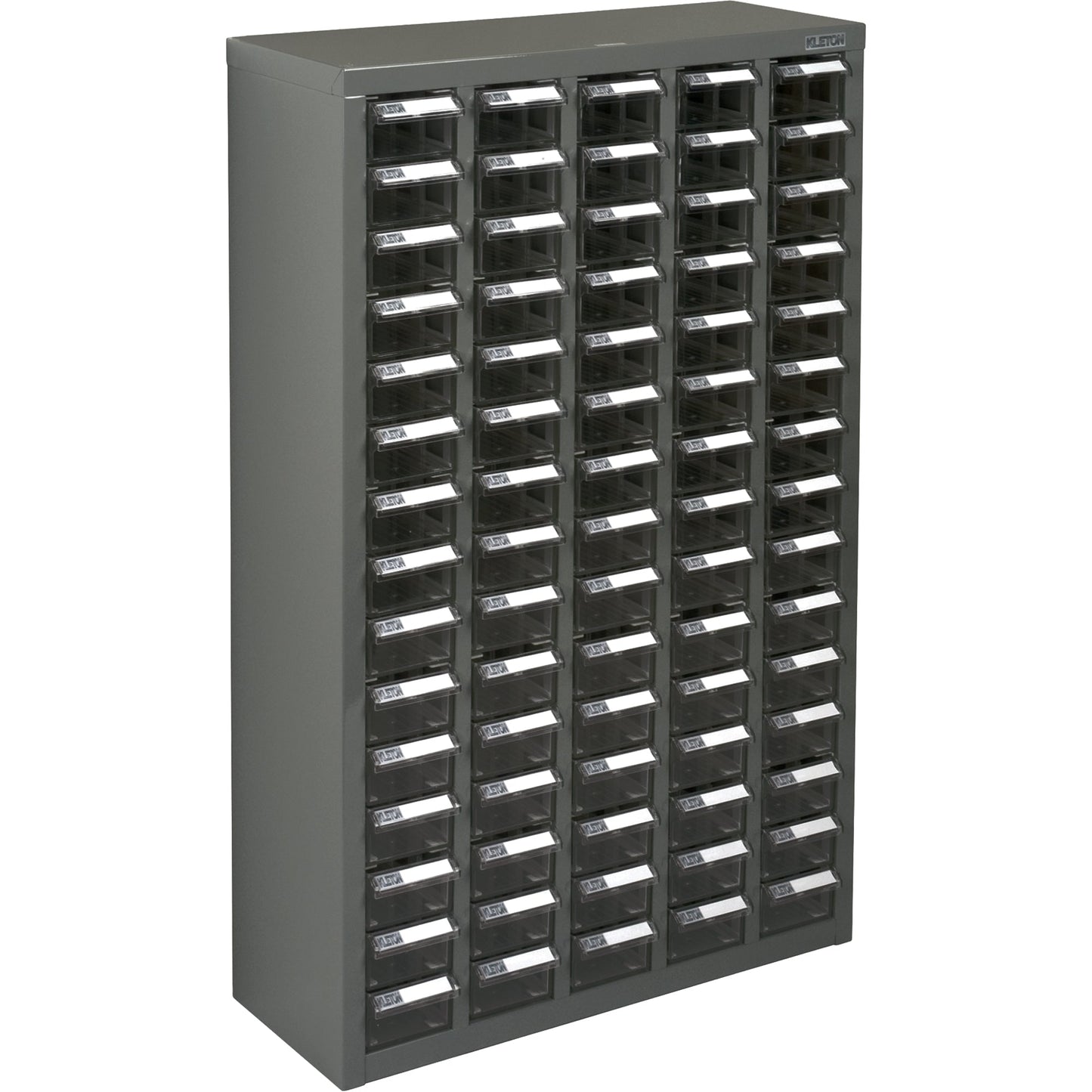 KPC-600 Parts Cabinet, Galvanized Steel, 75 Drawers, 23-1/10" x 8-7/10" x 36-9/10", Grey