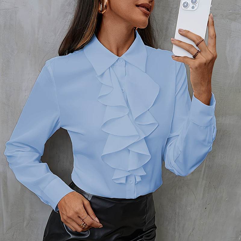 New Long Sleeve Business Work Office Chiffon Blouse Shirt Women
