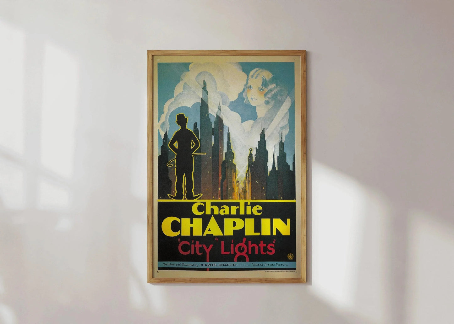 Charlie Chaplin - City Lights (1931) | Vintage Movie Poster (available handframed or unframed)