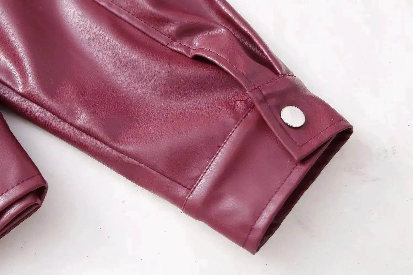 Cool And Wild Lapel Leather Biker's Leather Jacket