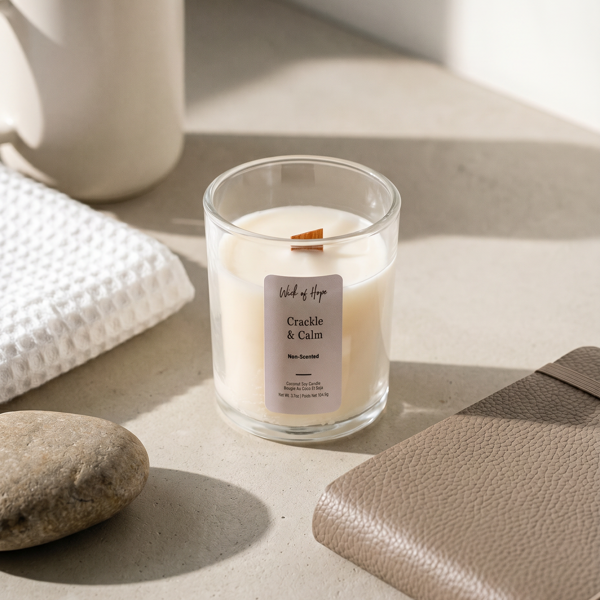 Crackle & Calm Candle | Non parfumée
