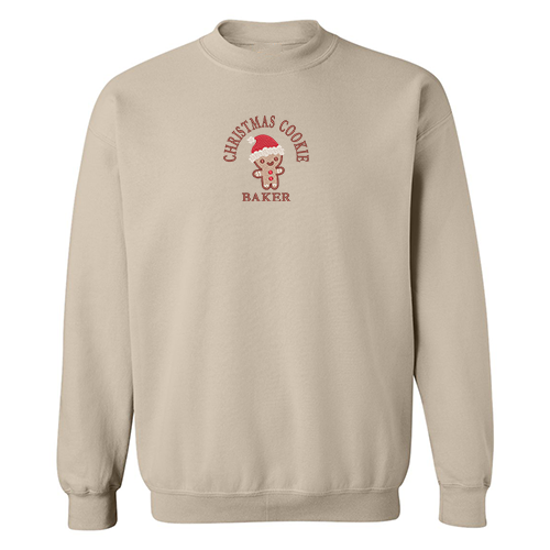 Crewneck "Christmas Cookie Baker" brodé