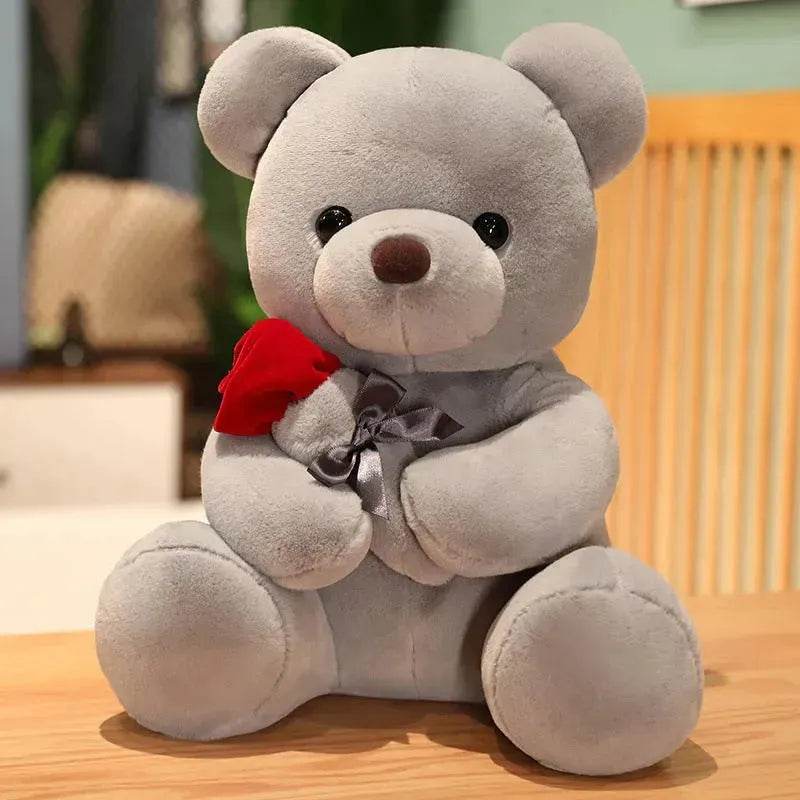 Nouvelles Jolies Roses Câlin Ours en Peluche Animaux Doux Poupées Joli Cadeau d'Anniversaire Petite Amie Saint-Valentin