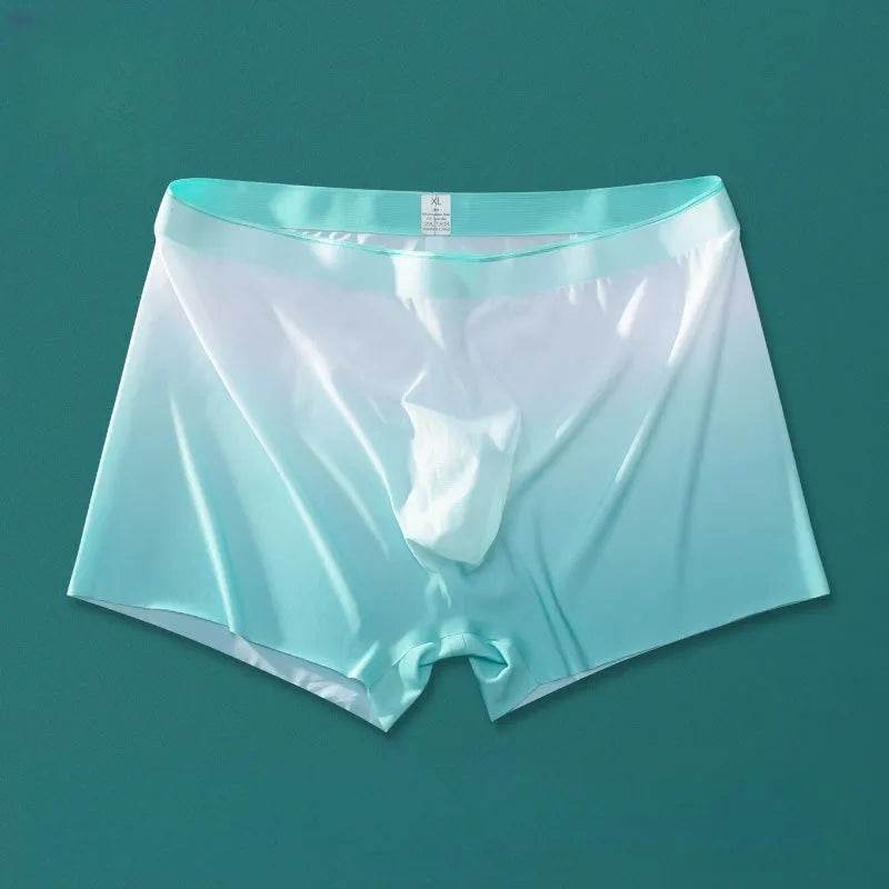 Ice Silk Men's Breathable Full Seamless Boxer Brief Pant underwear