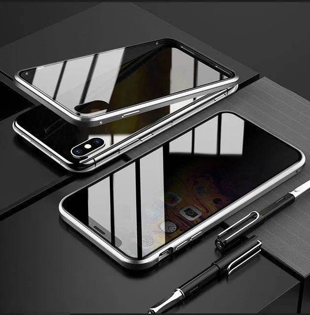 iPhone Case Anti-peep Magnetic Privacy Glass Protective Shell Magnetic