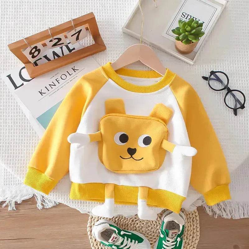 Neutral Cartoon Autumn Clothes Suit Western Style Neutral two piece for kids