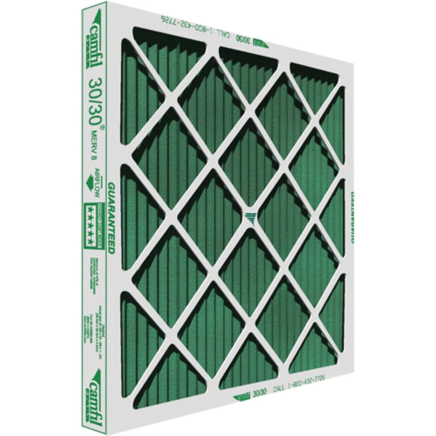 30/30® High-Capacity Pleated Panel Filters, Box, MERV 8, 12" W x 2" D x 24" H