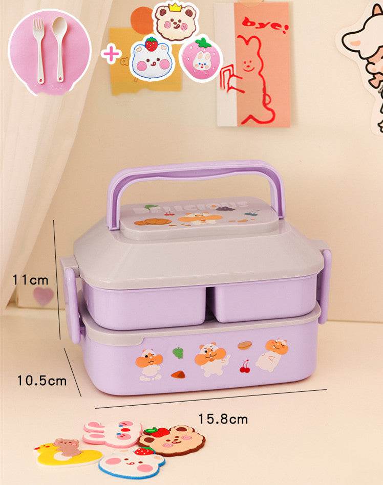 Cute Cartoon Multi-tiered Kids Bento Lunch Box