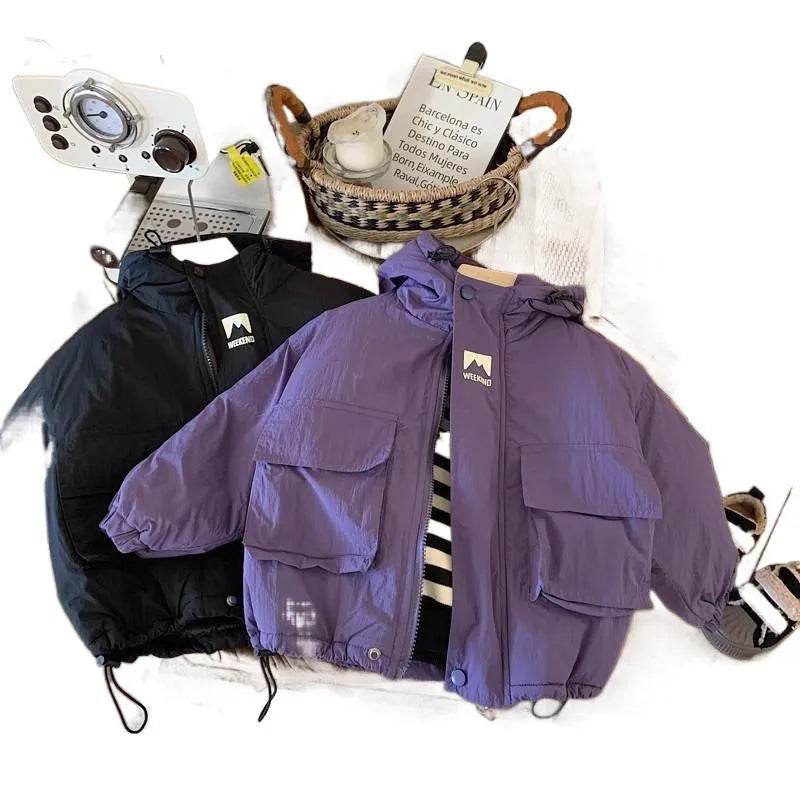 Children Fashion Personality Hoodie Padded Windproof Winter Coat Jacket Kids