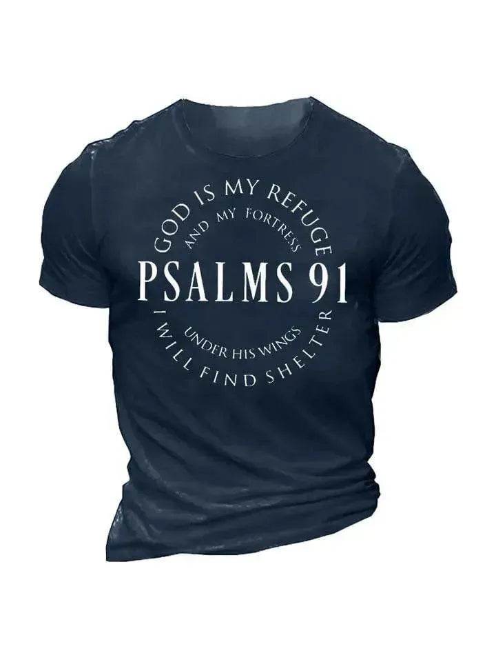 T-shirt Homme Imprimé 3D Lettres Manches Courtes Col Rond Décontracté Tendance