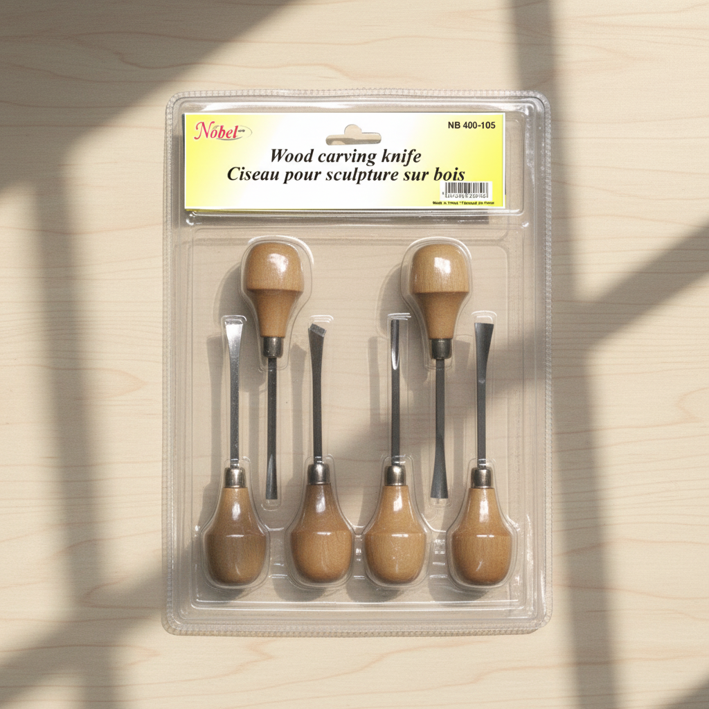 Carving Chisel, Palm-Grip - Set Of 6