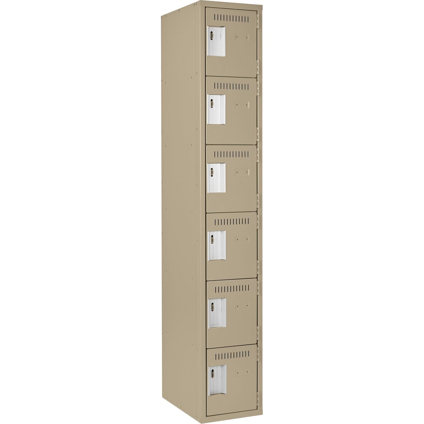 Clean-Line Lockerette, 6 -tier, 15" x 72" x 15", Steel