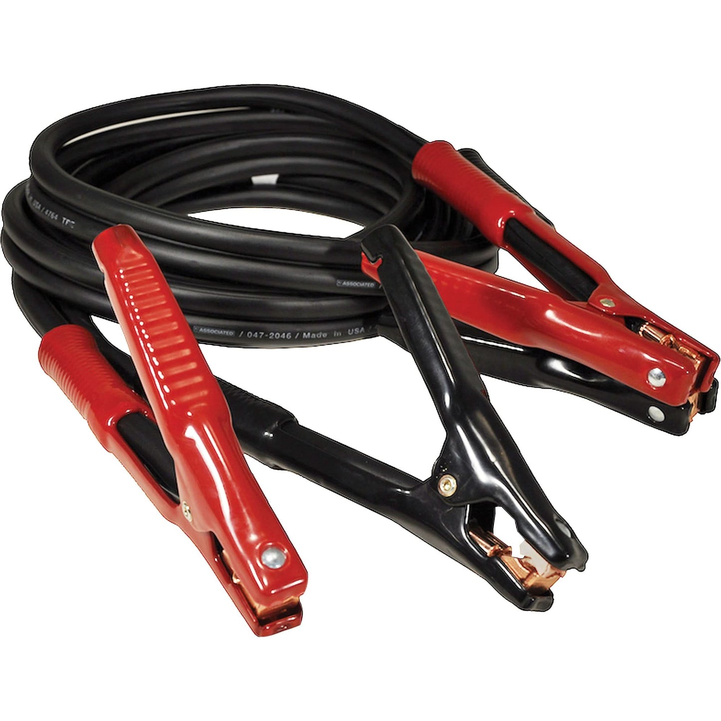 Super Heavy-Duty Booster Cable with Flexi-Spring Strain, 1/0 AWG, 800 A, 15' Cable