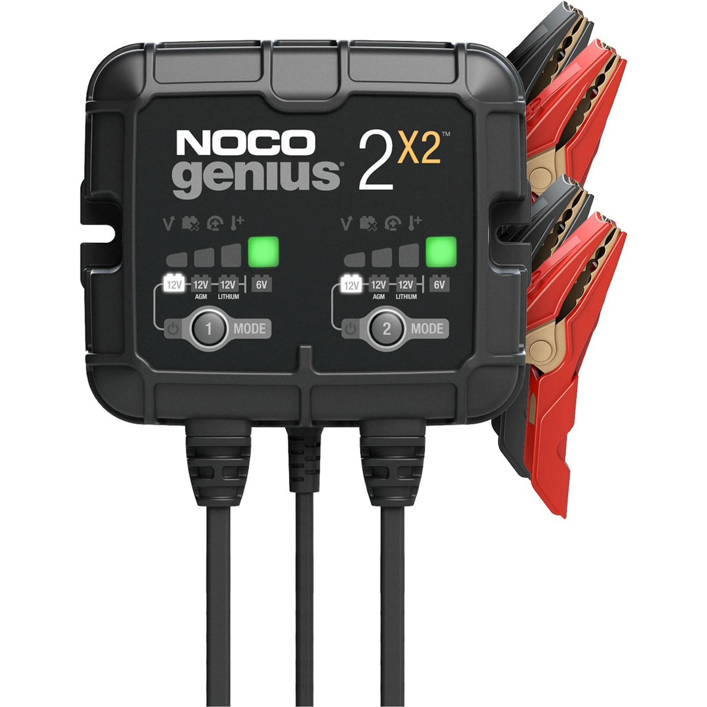 Genius® 2X2™ 2-Bank, 4-Amp Battery Charger