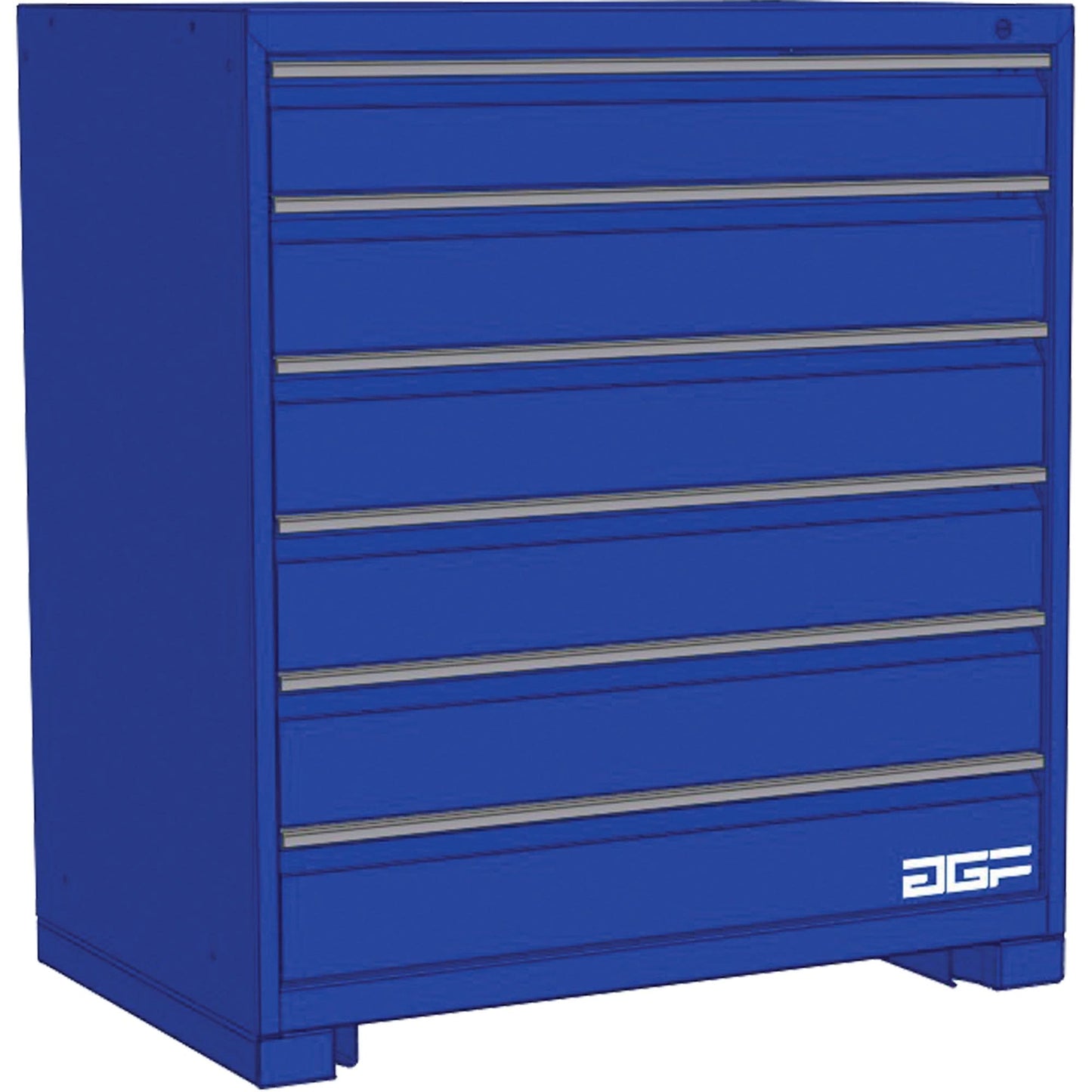 Modular Drawer Cabinet, 6 Drawers, 30" W x 28" D x 40" H, Blue