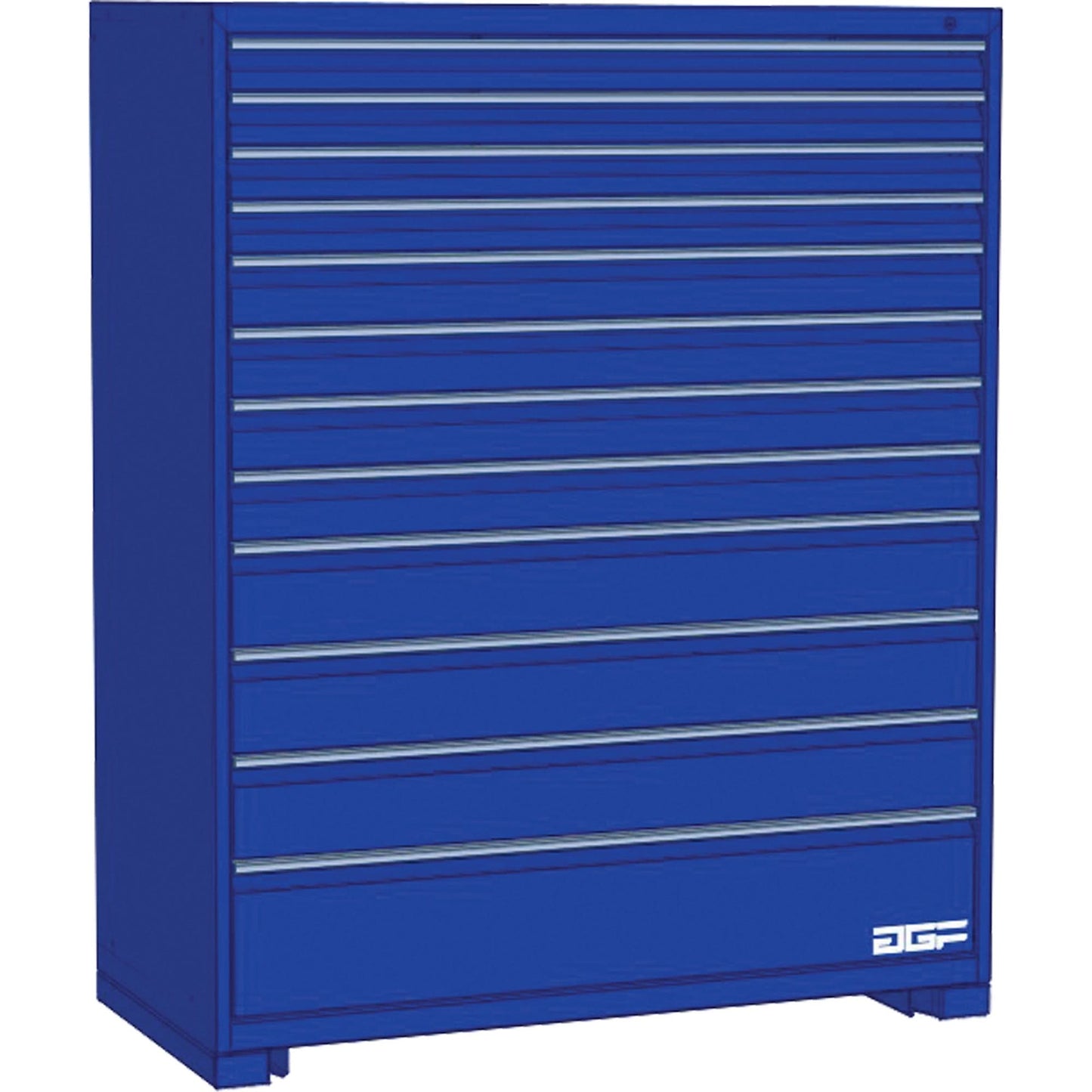Modular Drawer Cabinet, 12 Drawers, 48" W x 28" D x 60" H, Blue