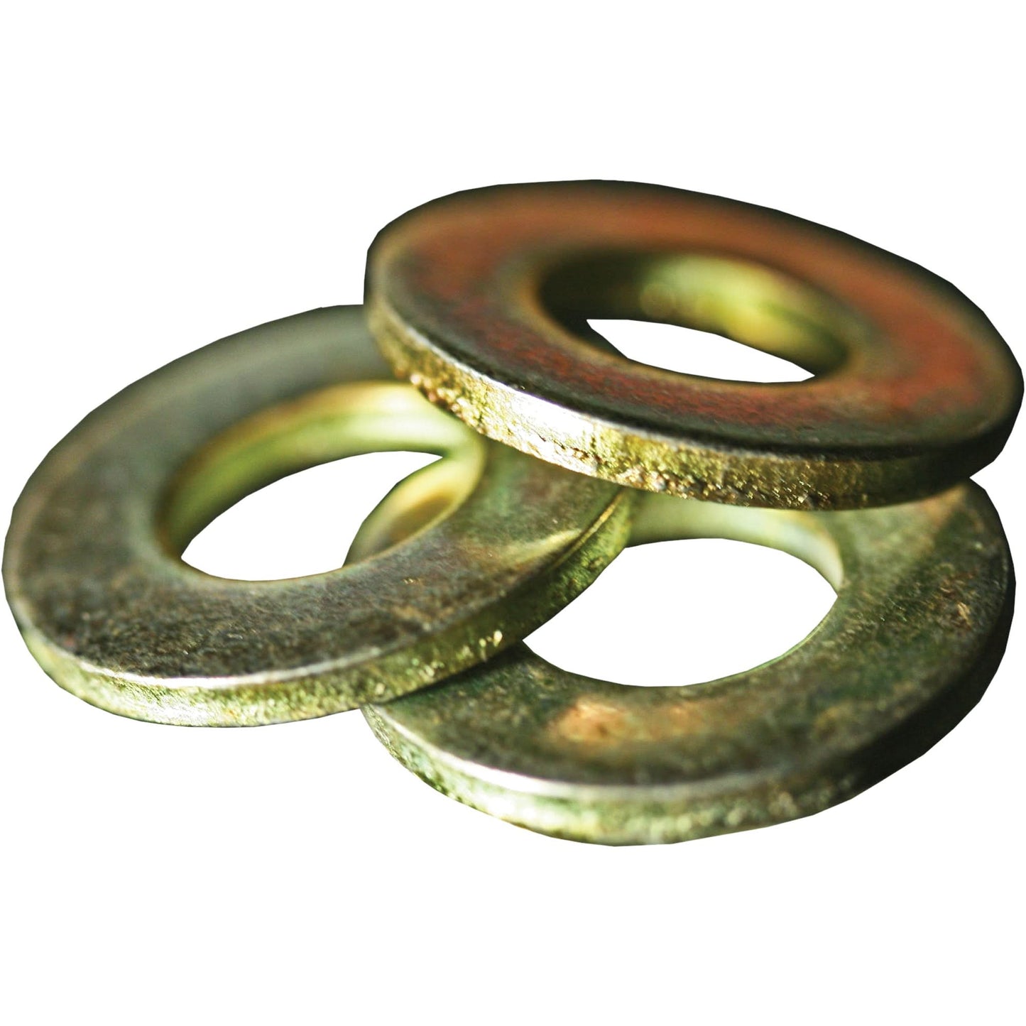 SAE Flat Washer, 5/8", Yellow Zinc