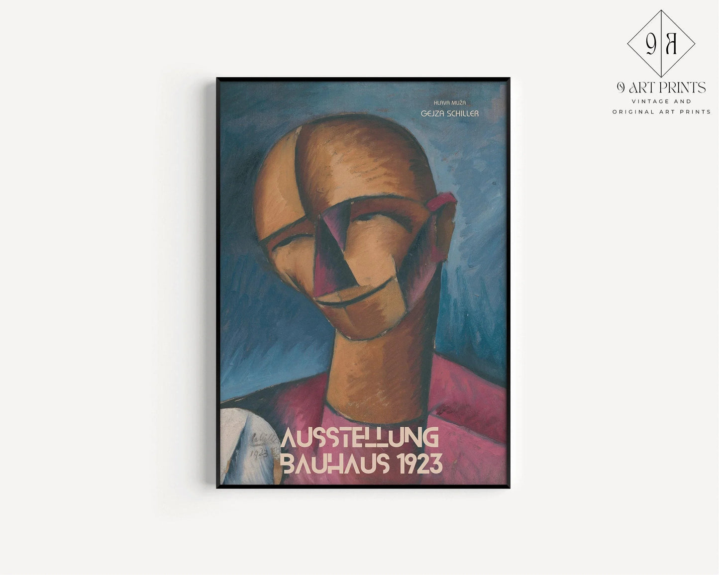 Gejza Schiller Bauhaus Exhibition Print: Hlava Muža Portrait