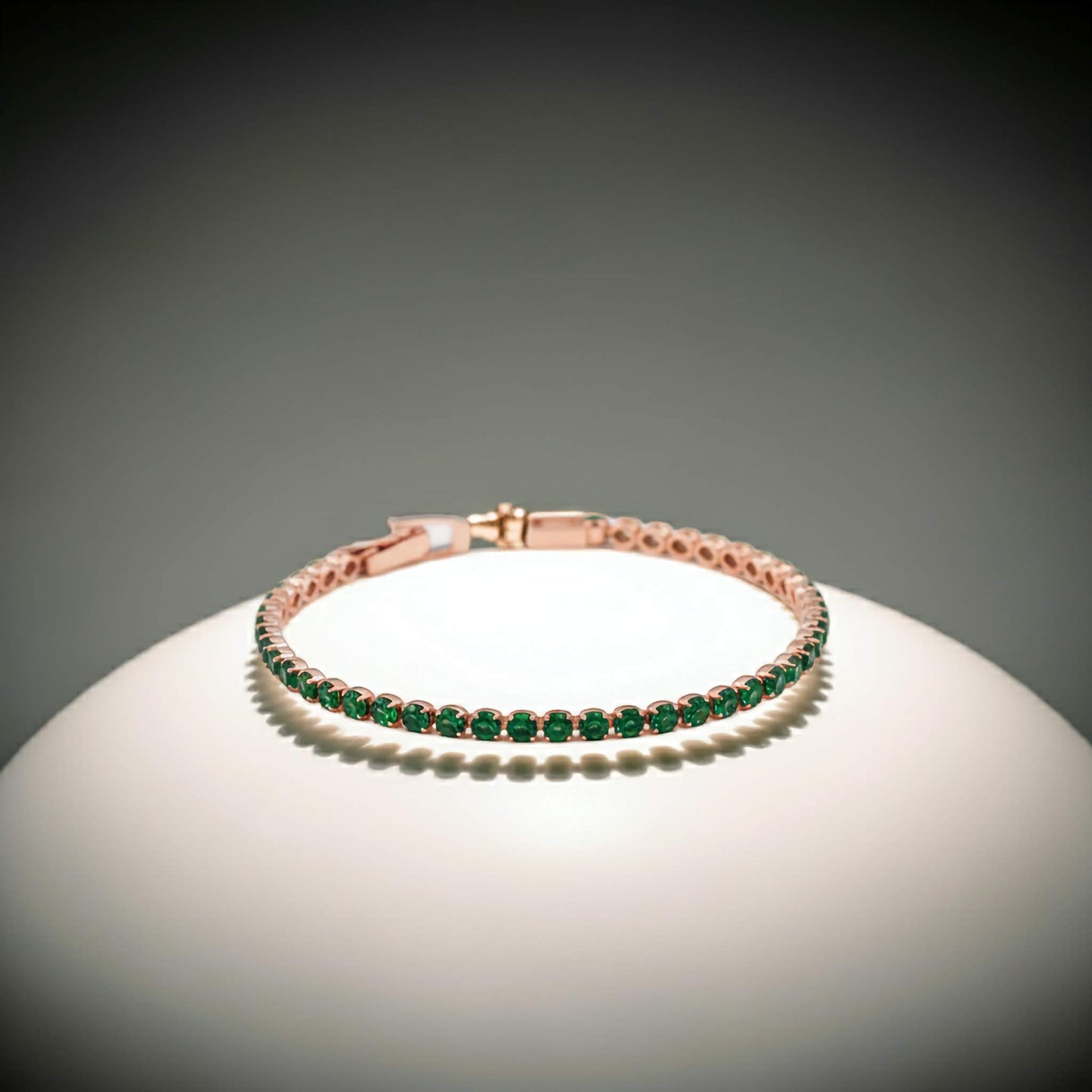 Bracelet de tennis Éclat Émeraude – Bijoux en Zirconium Vert Or 18 carats