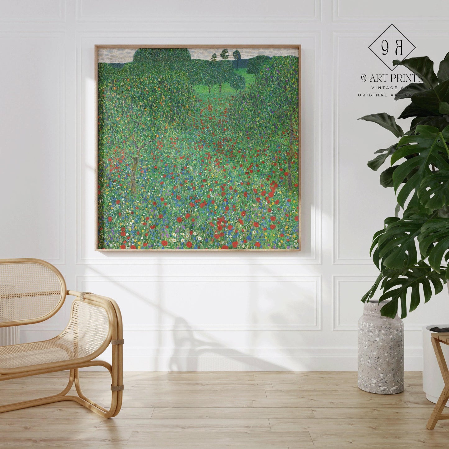 Gustav Klimt - Poppies | Famous Vintage Painting (available handframed or unframed) 1x1