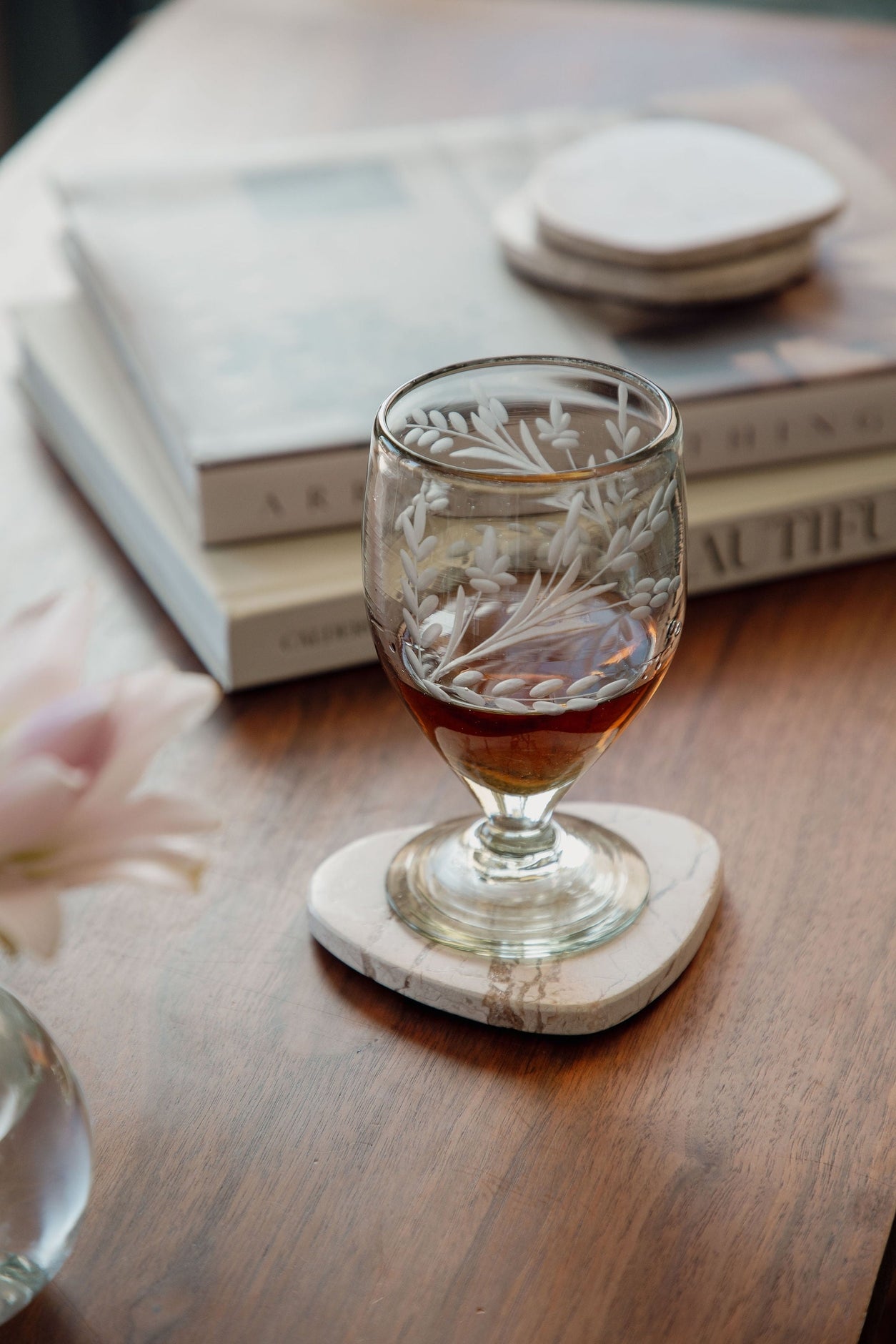 Hand-Etched Lua Glass