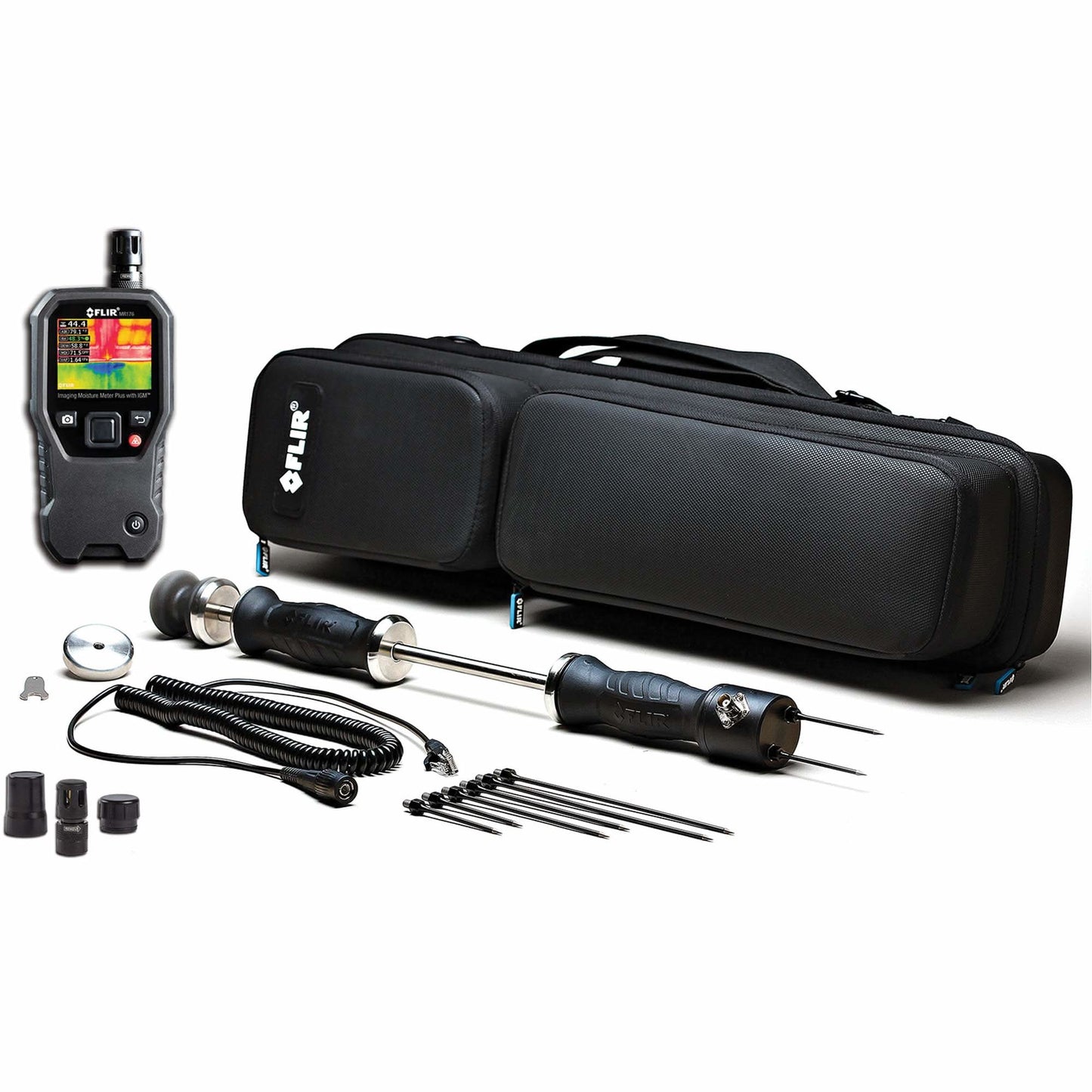 Professional Imaging Moisture Kit with Hammer & Wall Cavity Probe, 7 - 100% Moisture Range, 32°- 122° F ( 0° - 50° C ) Temperature Range