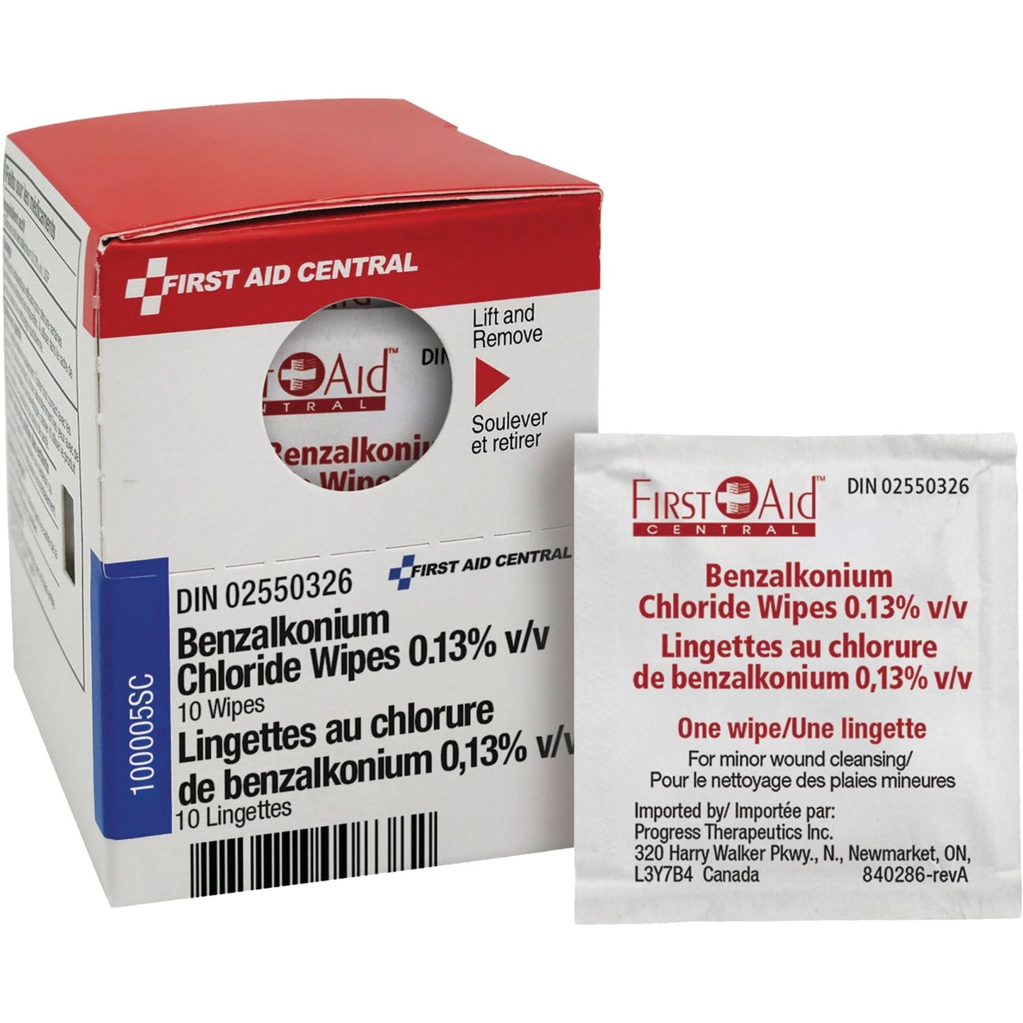 SmartCompliance Refill Benzalkonium Chloride Wipes 0.13% v/v, Towelette, Antiseptic
