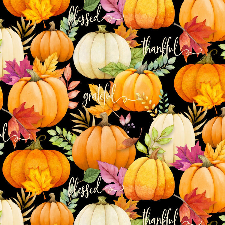 Happy Gatherings - Lola Molina - Black Pumpkins Allover - 32053-987