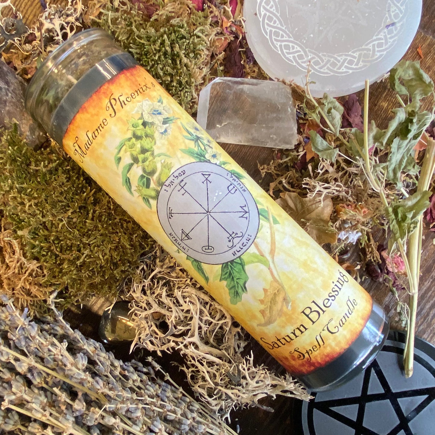 Planetary Magic Saturn Spell Candle