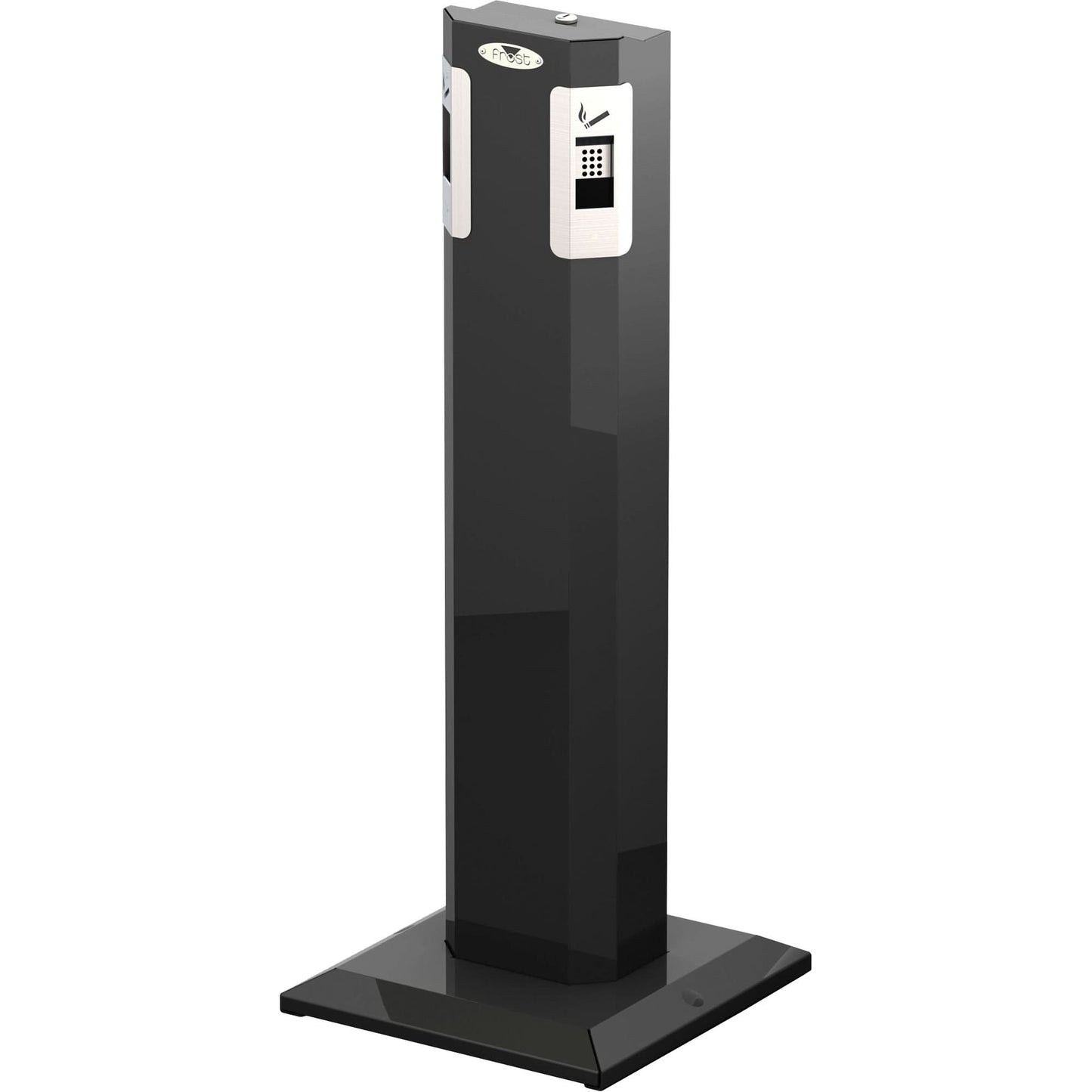 Pedestal Ashtray, Free-Standing, Metal, 1.6 US gal. Capacity, 41-1/2" Height