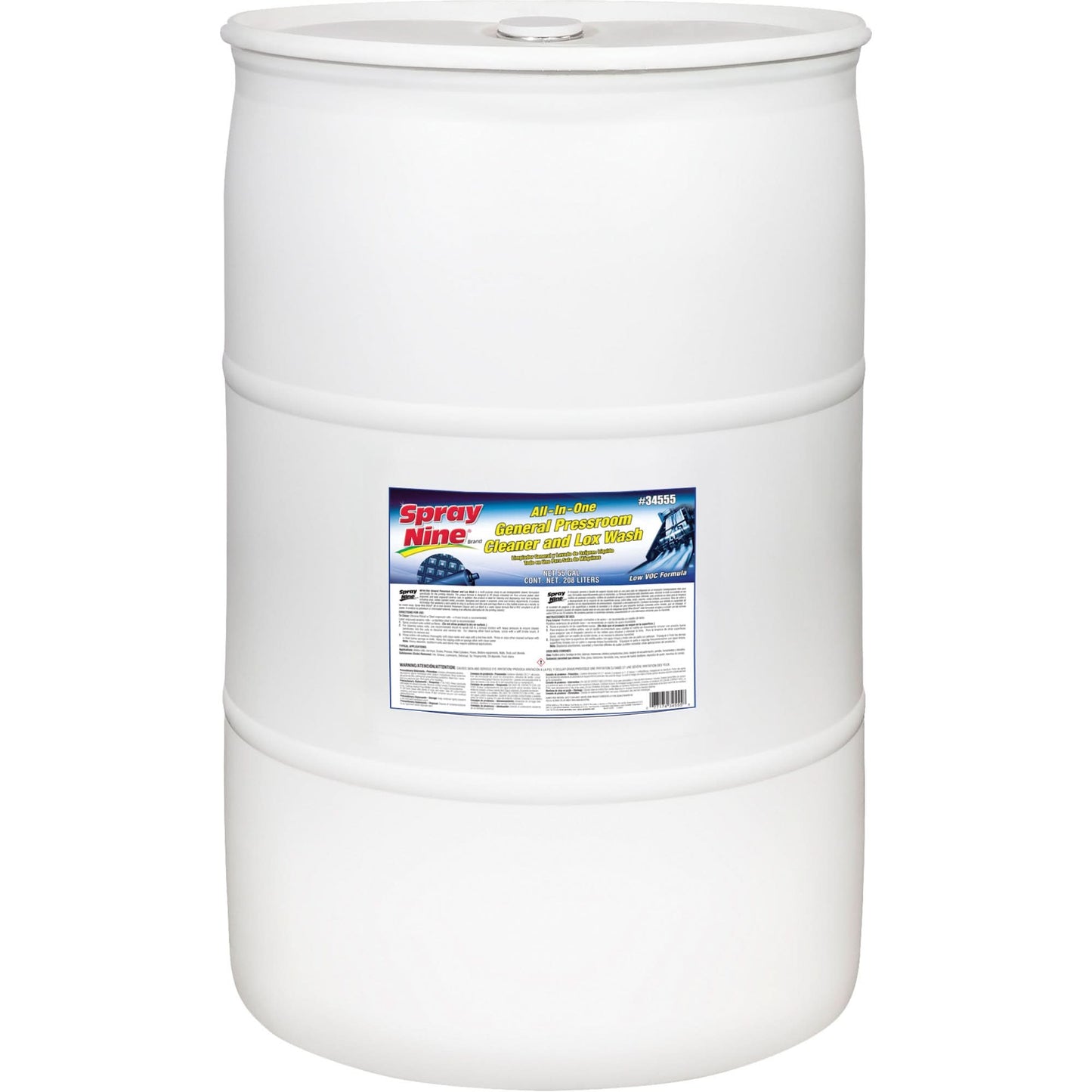 Spray Nine® Pressroom Cleaner, 208 L, Drum