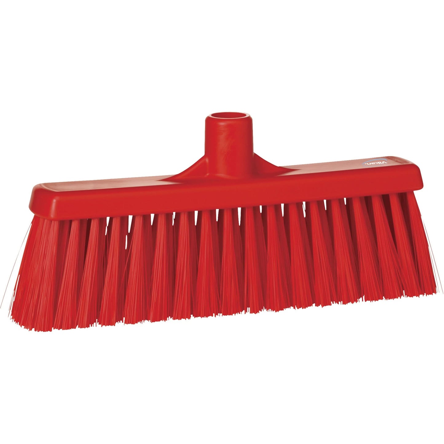 Tête de balai droit, soies moyennes, 30 cm, polyester, rouge