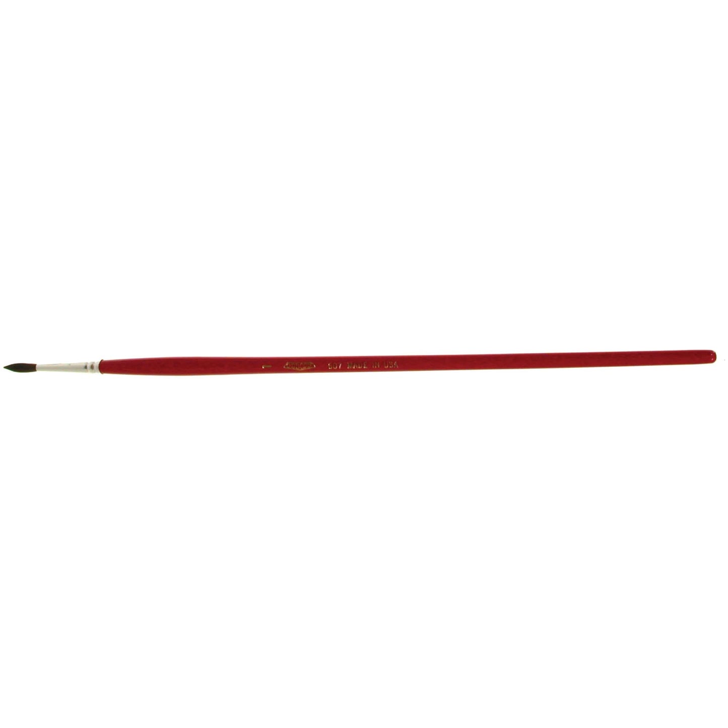 Round Marking Paint Brush, 9/64" Brush Width, Camel Hair, Wood Handle