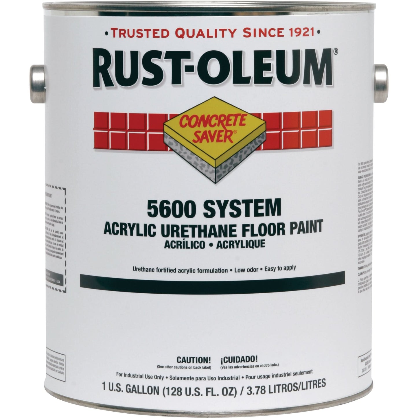 Acrylic Floor Paint, 1 gal., Water-Based, High-Gloss, Yellow