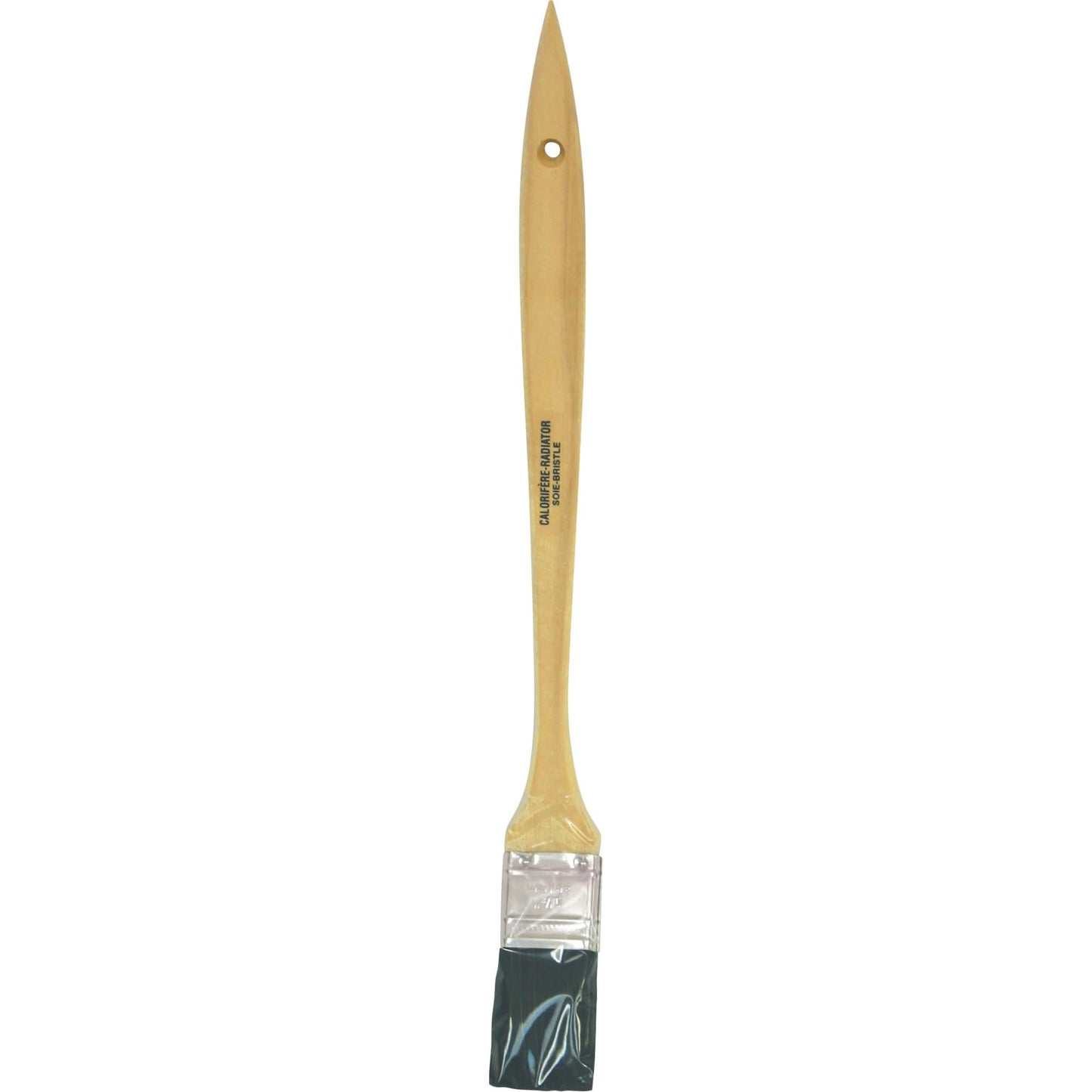 Radiator Paint Brush, Bristle, Wood Handle, 1-1/2" Width
