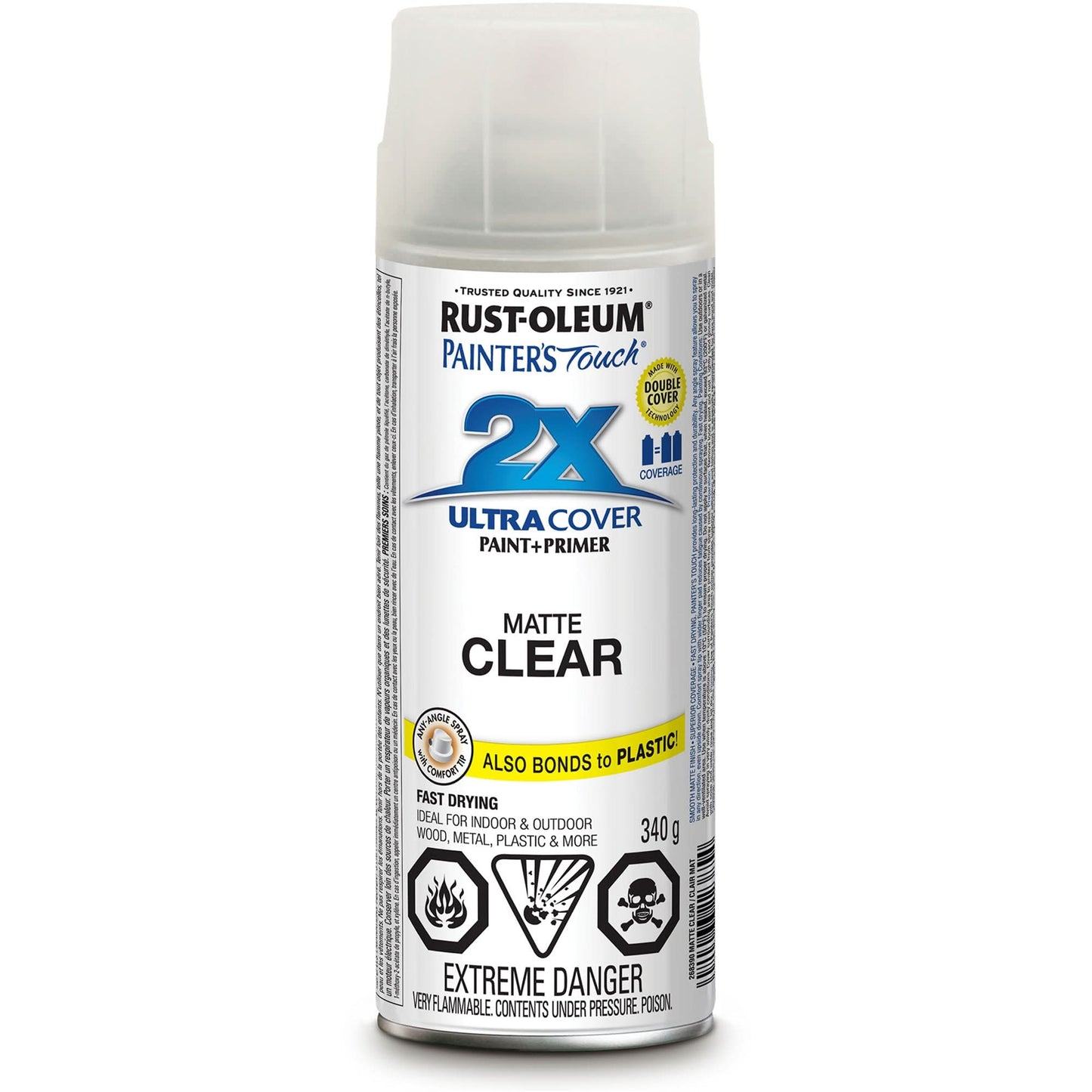 Painter's Touch® Ultra Cover Paint, Clear, Very Flat, Aerosol Can