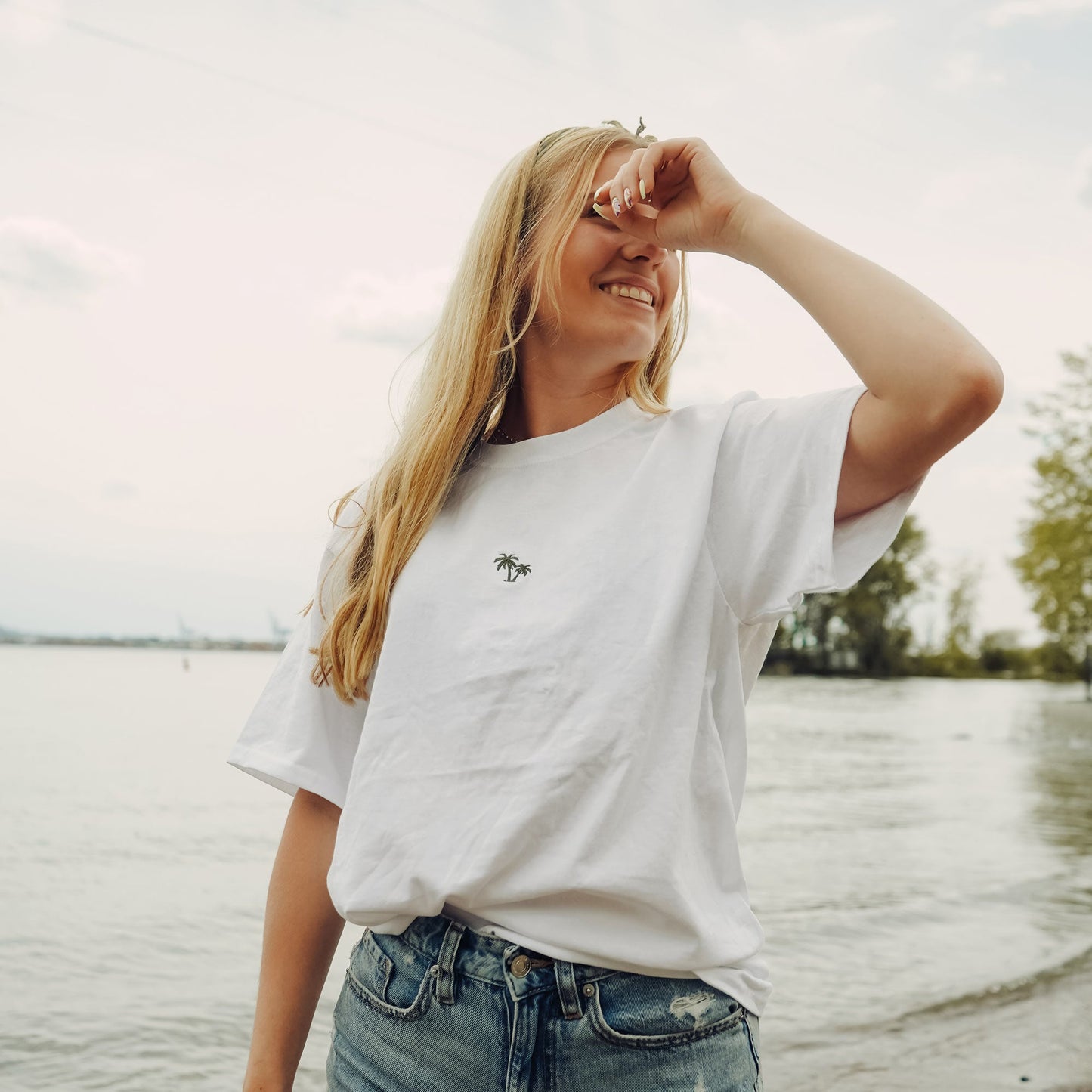 T-shirt Palm Tree brodé