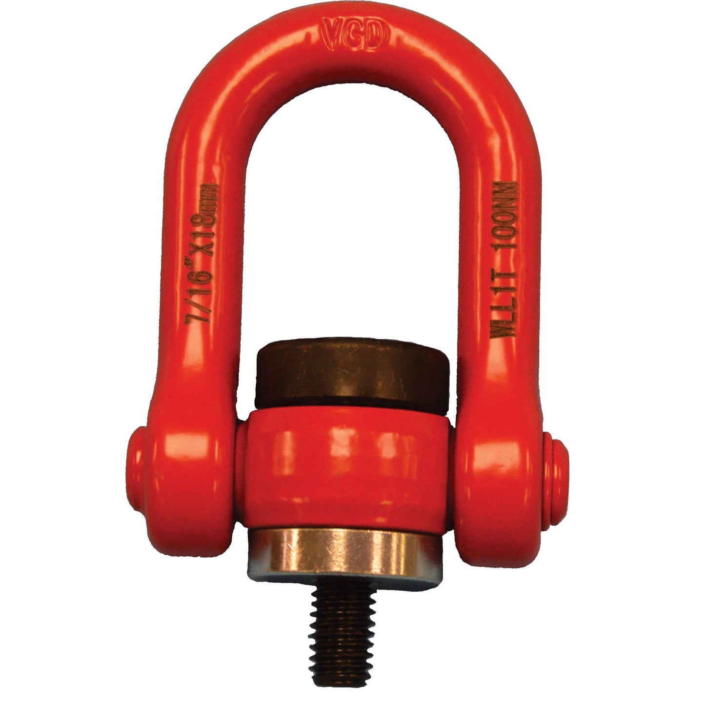 VQ Swivel Hoist Lifting Ring, M14, 21 mm Thread Length, Alloy Steel