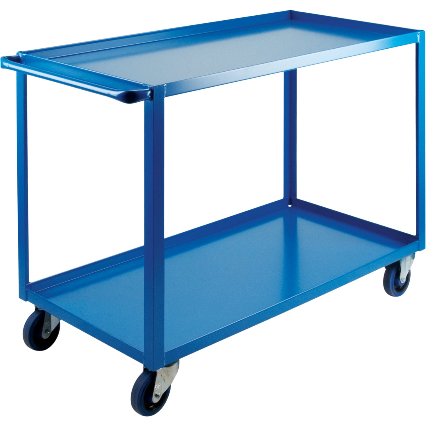 Chariots à étagères robustes, 2 niveaux, 61 cm l x 91,4 cm H x 129,5 cm P, capacité de 544,3 kg