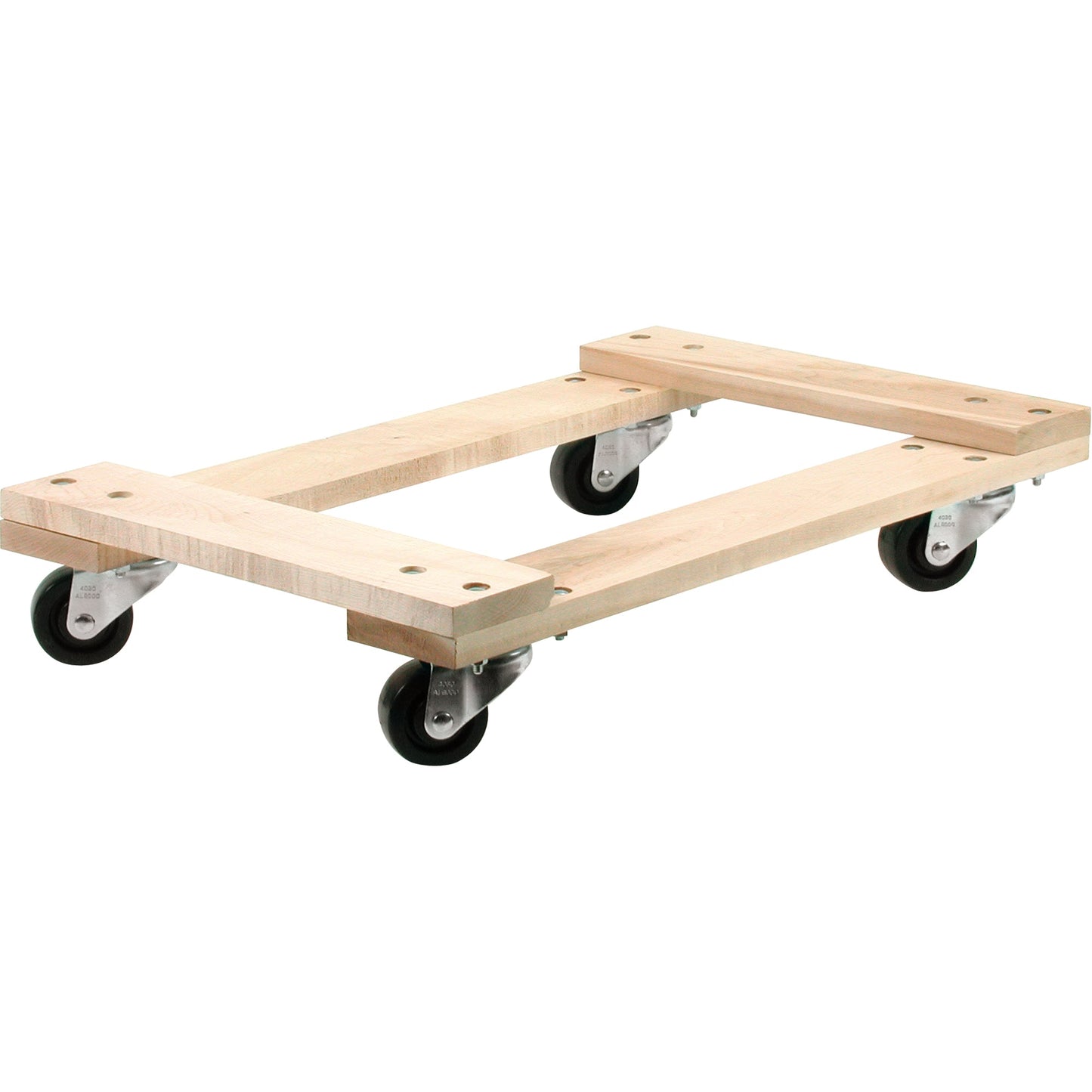 Wood Dollies - Medium-Duty, Polyolefin Wheels, 900 lbs. Capacity, 18" W x 30" D x 7" H