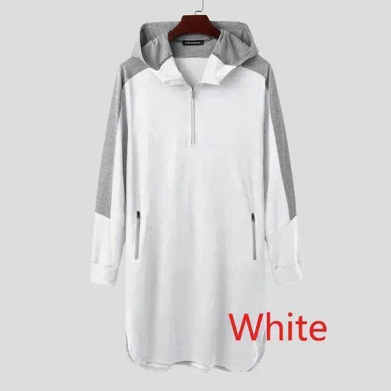 Fashionable and Elegant Men's Arabian matching robe Arab zipper pocket sweater Moroccan Men's Jalabiya